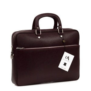 Servieta din piele naturala saffiano laptop 15" DiAmanti Vigo Bordo Închis Servieta din piele naturala saffiano laptop 15" DiAmanti Vigo Bordo Închis